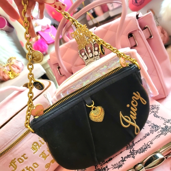 Juicy Couture Black and Gold Chain Bag - Picture 1 of 3